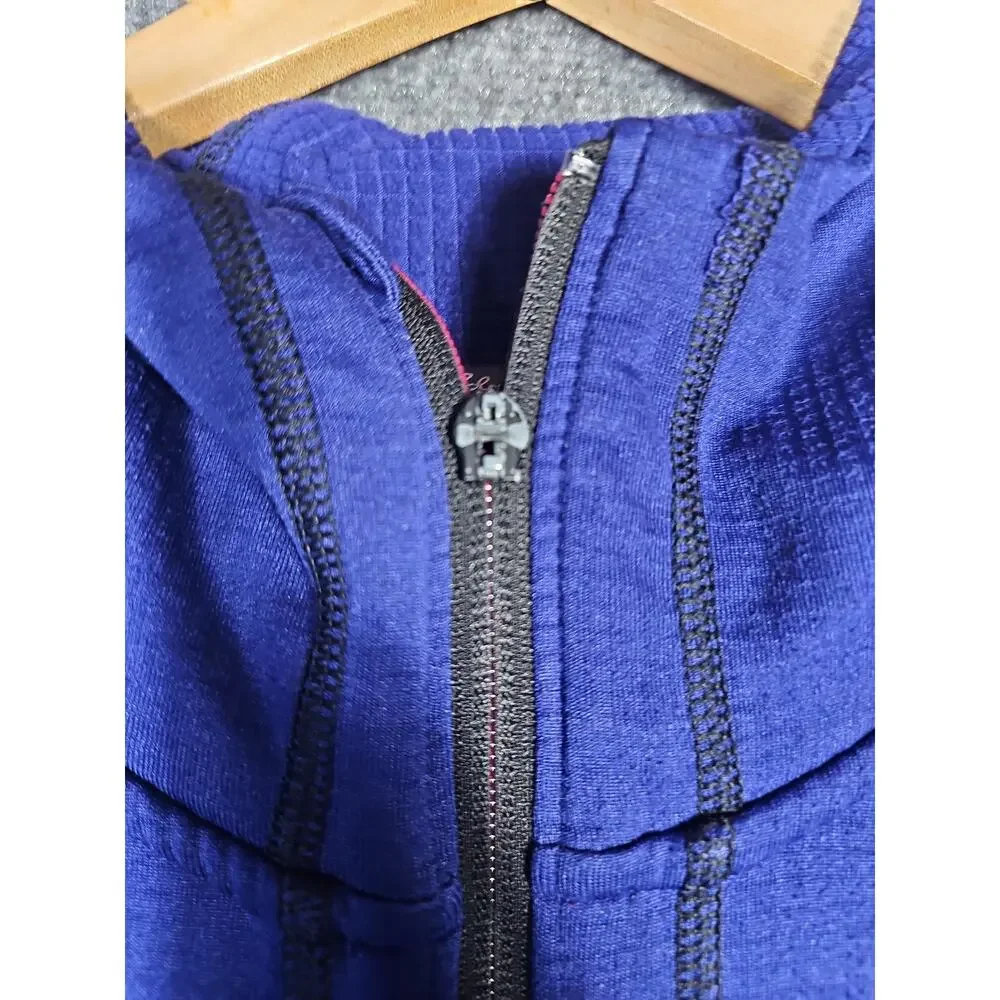 Eddie Bauer Jacket Mens 2XL Blue First Ascent Hooded Fleece Full Zip Performance
